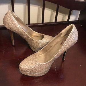 Torrid Gold Glittery Heels